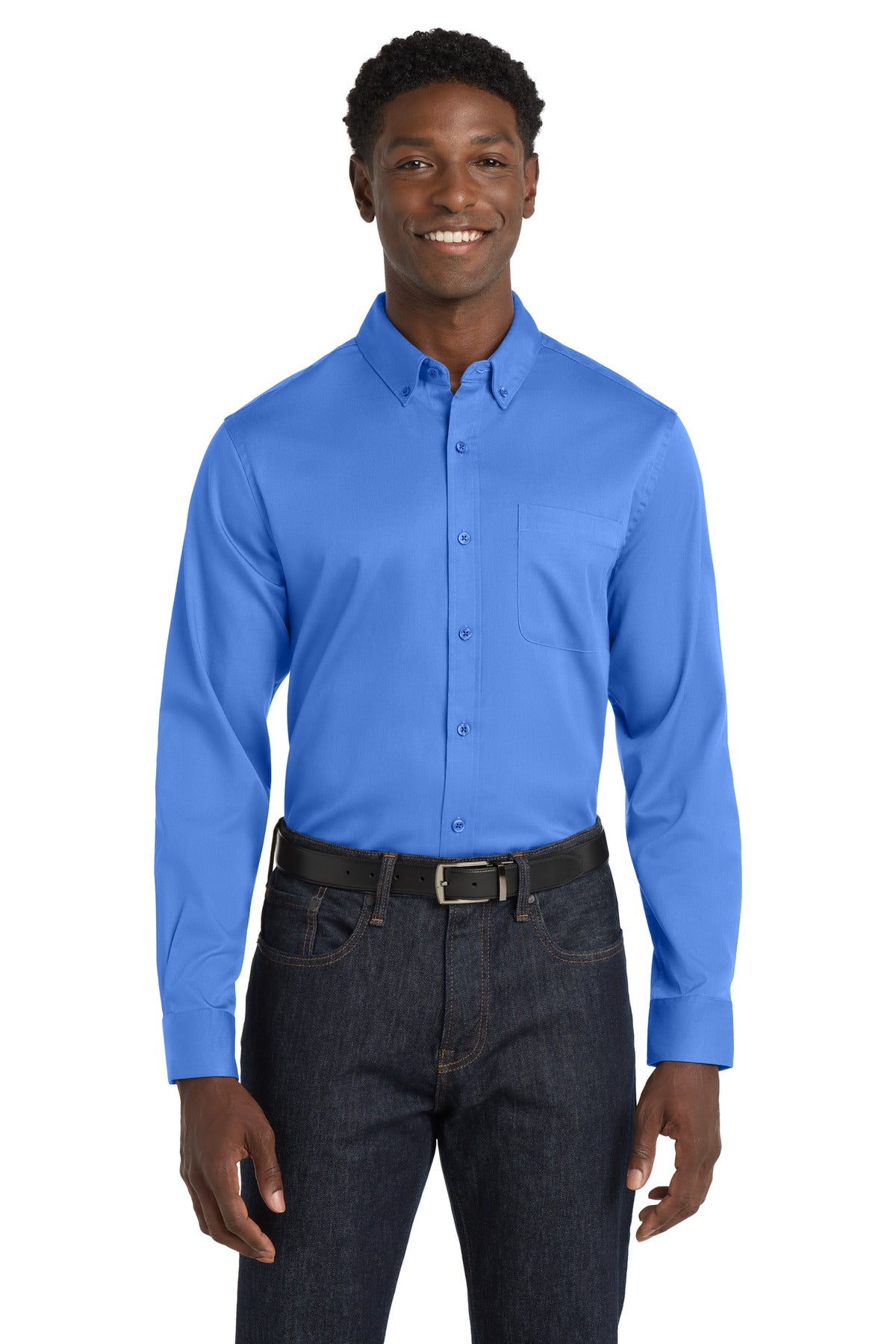 Port Authority ® Long Sleeve SuperPro React ™ Twill Shirt. W808 - Port Authority W808
