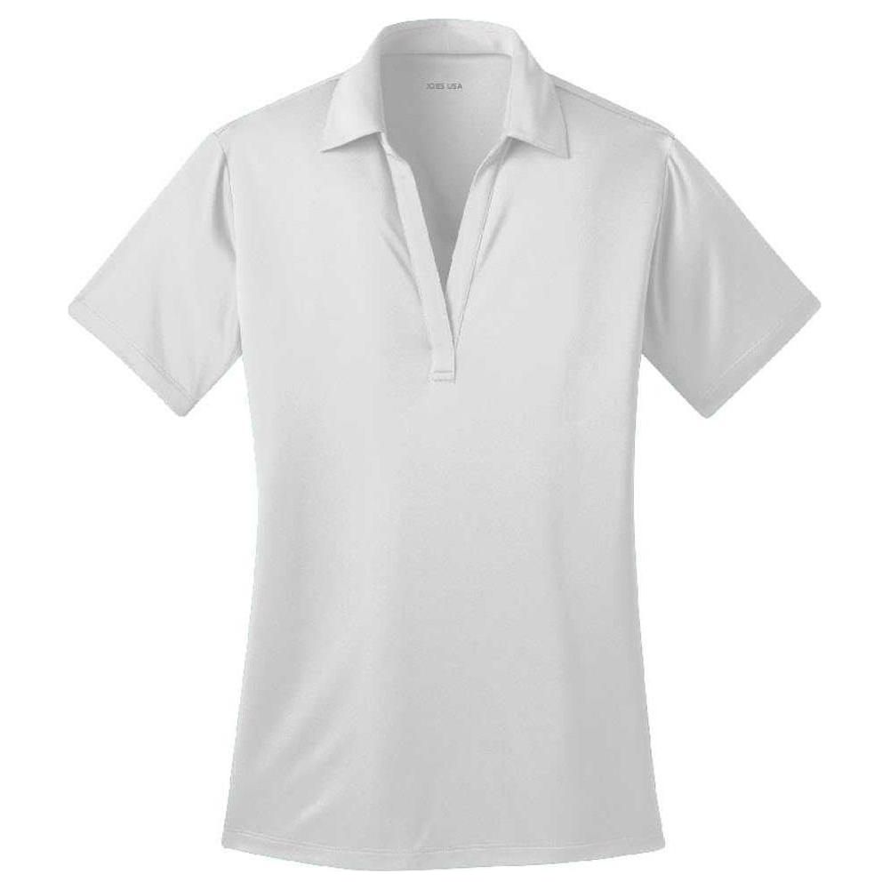 Ladies Silk Touch Performance Polo's in 16 Colors - Sizes XS-4XL-White Joe's USA White XS