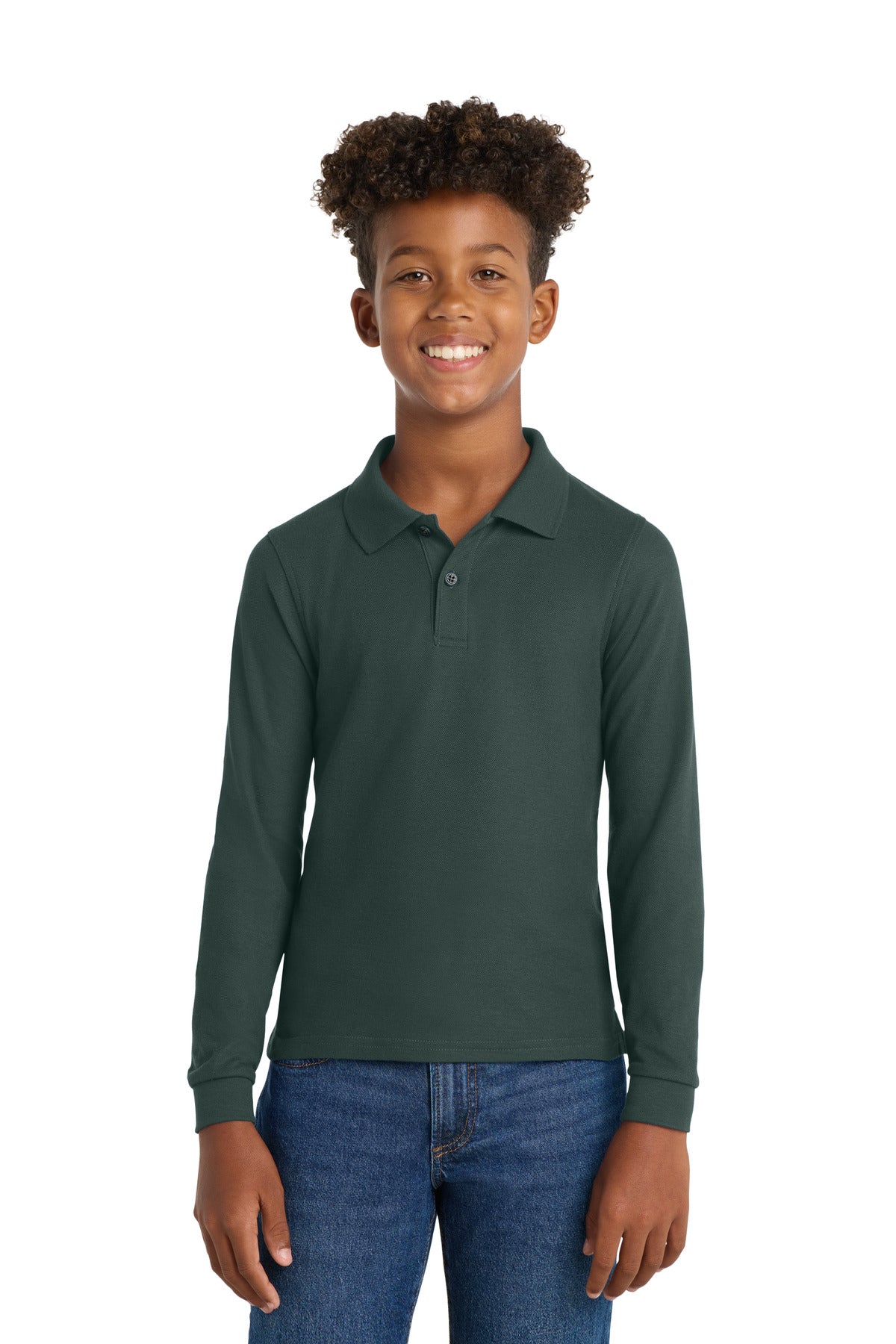 Port Authority ® Youth Long Sleeve Silk Touch™ Polo. Y500LS - Port Authority Y500LS