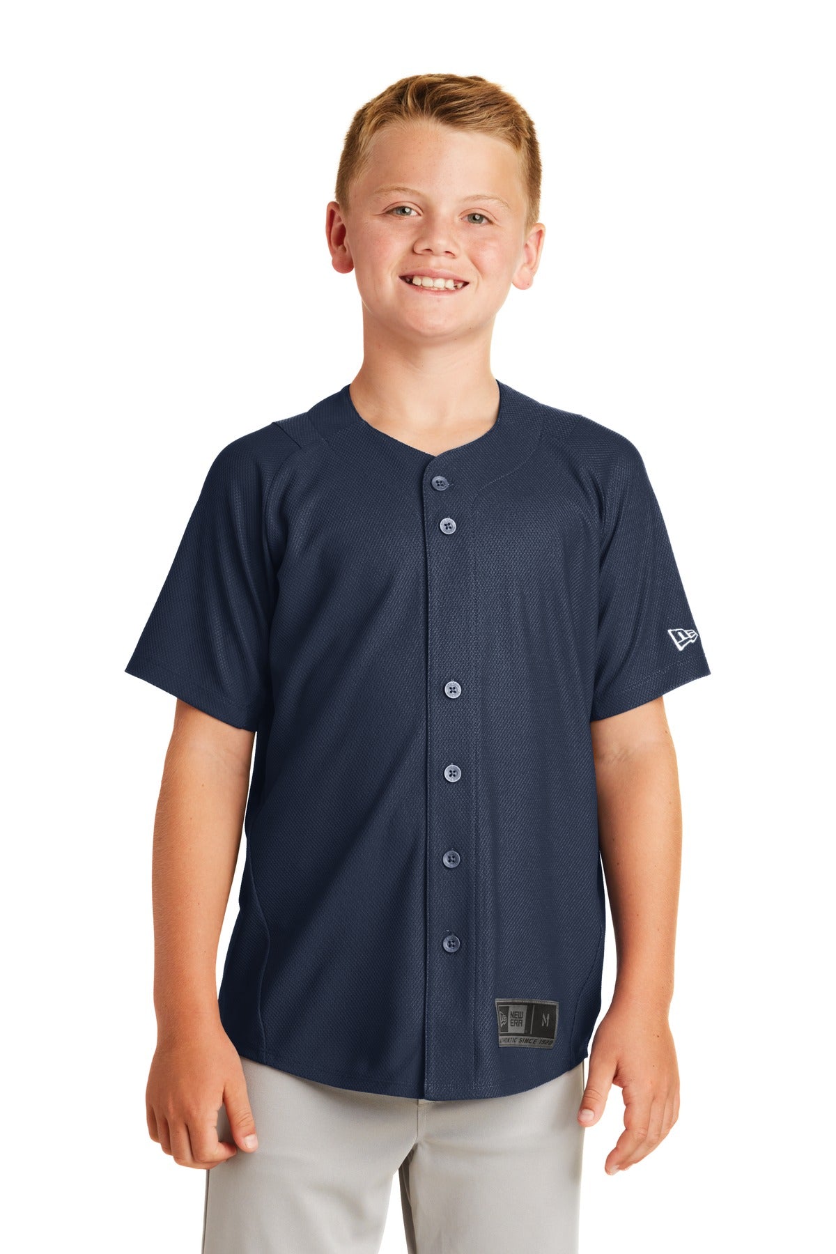 New Era YNEA220 Youth Diamond Era Full-Button Jersey