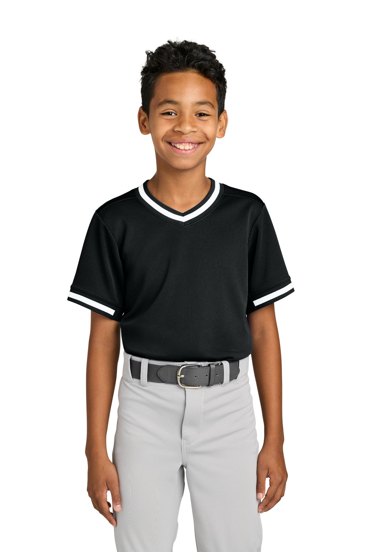Sport-Tek ® Youth Tough Mesh V-Neck Baseball Jersey YST221 - Sport-Tek YST221
