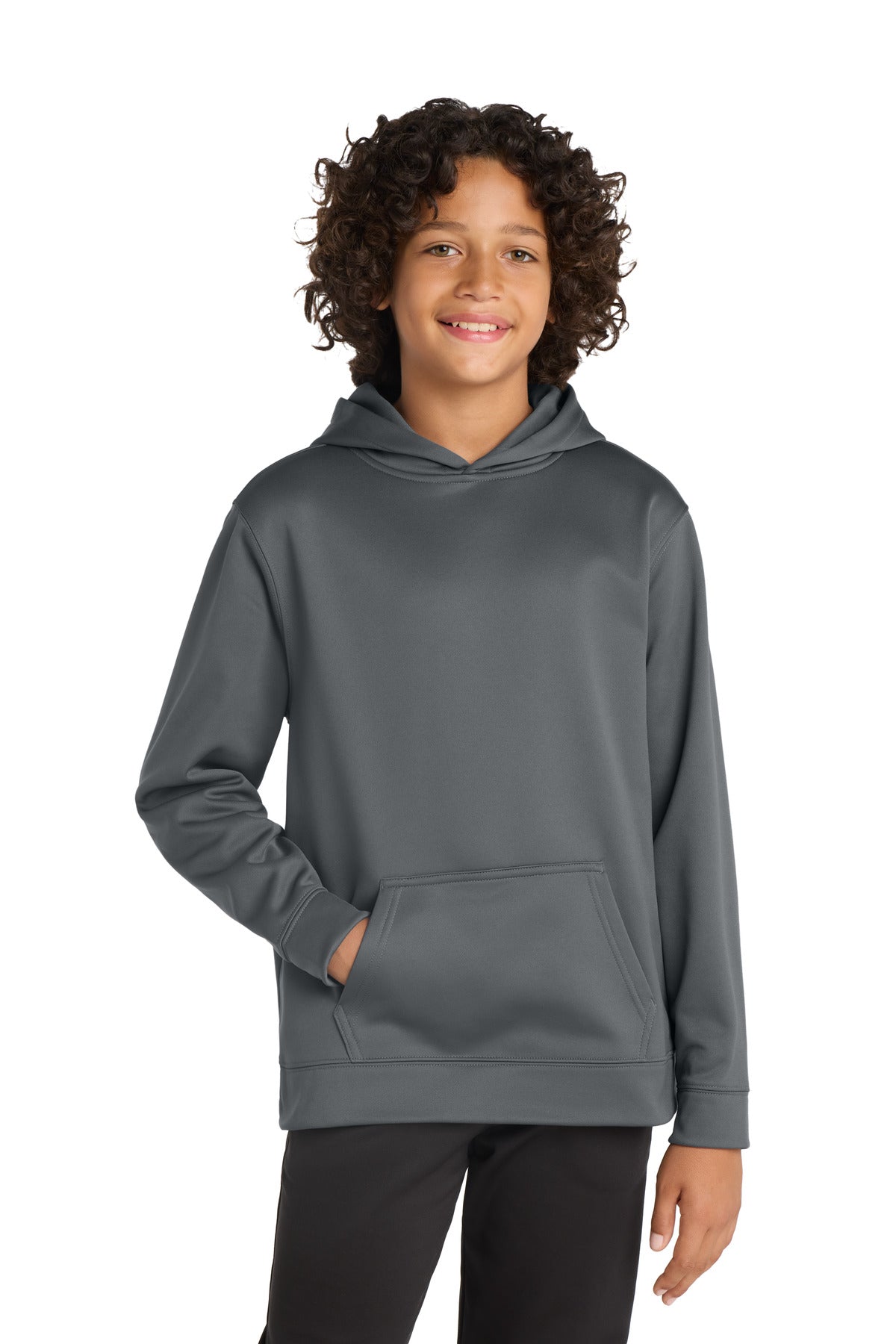 Sport-Tek YST244 Youth Sport-Wick Fleece Hooded Pullover