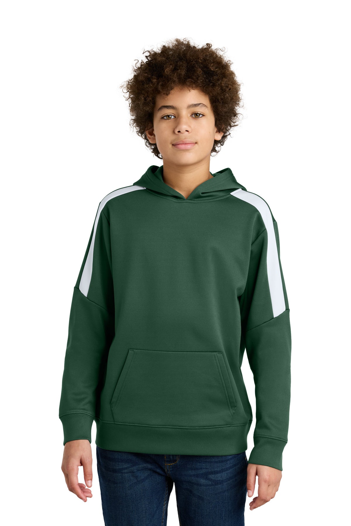 Sport-Tek YST255 Youth Sport-Wick Fleece United Pullover Hoodie