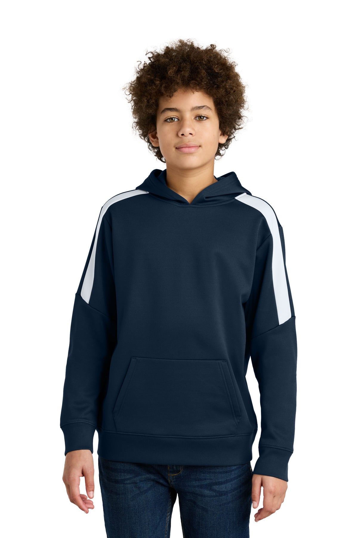 Sport-Tek YST255 Youth Sport-Wick Fleece United Pullover Hoodie