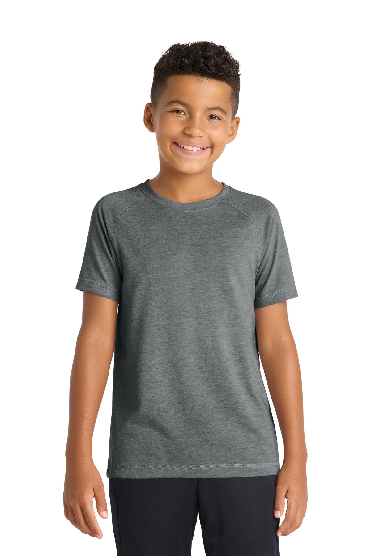 Sport-Tek ® Youth PosiCharge ® Tri-Blend Wicking Raglan Tee. YST400 - Sport-Tek YST400