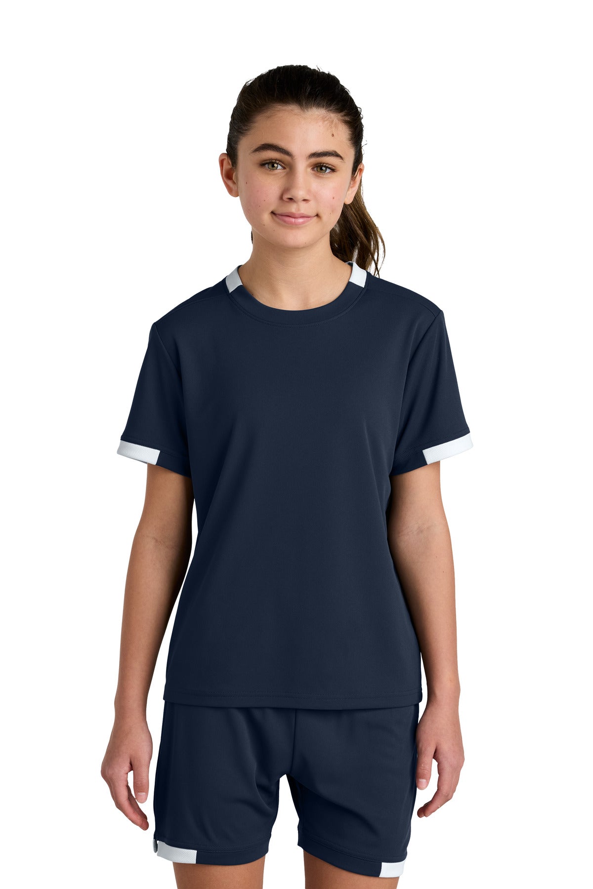 Sport-Tek YST440 Youth Club Short Sleeve Crew