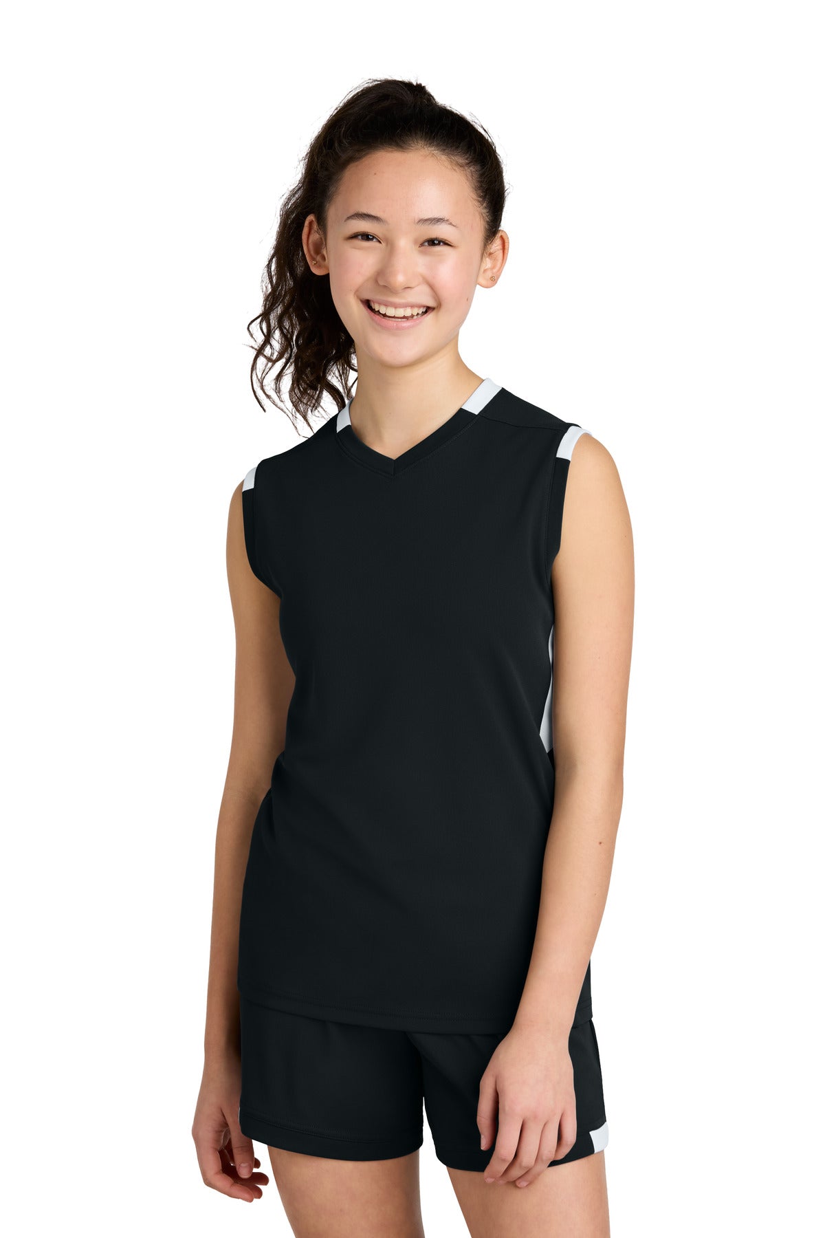 Sport-Tek YST441 Youth Club Sleeveless V-Neck