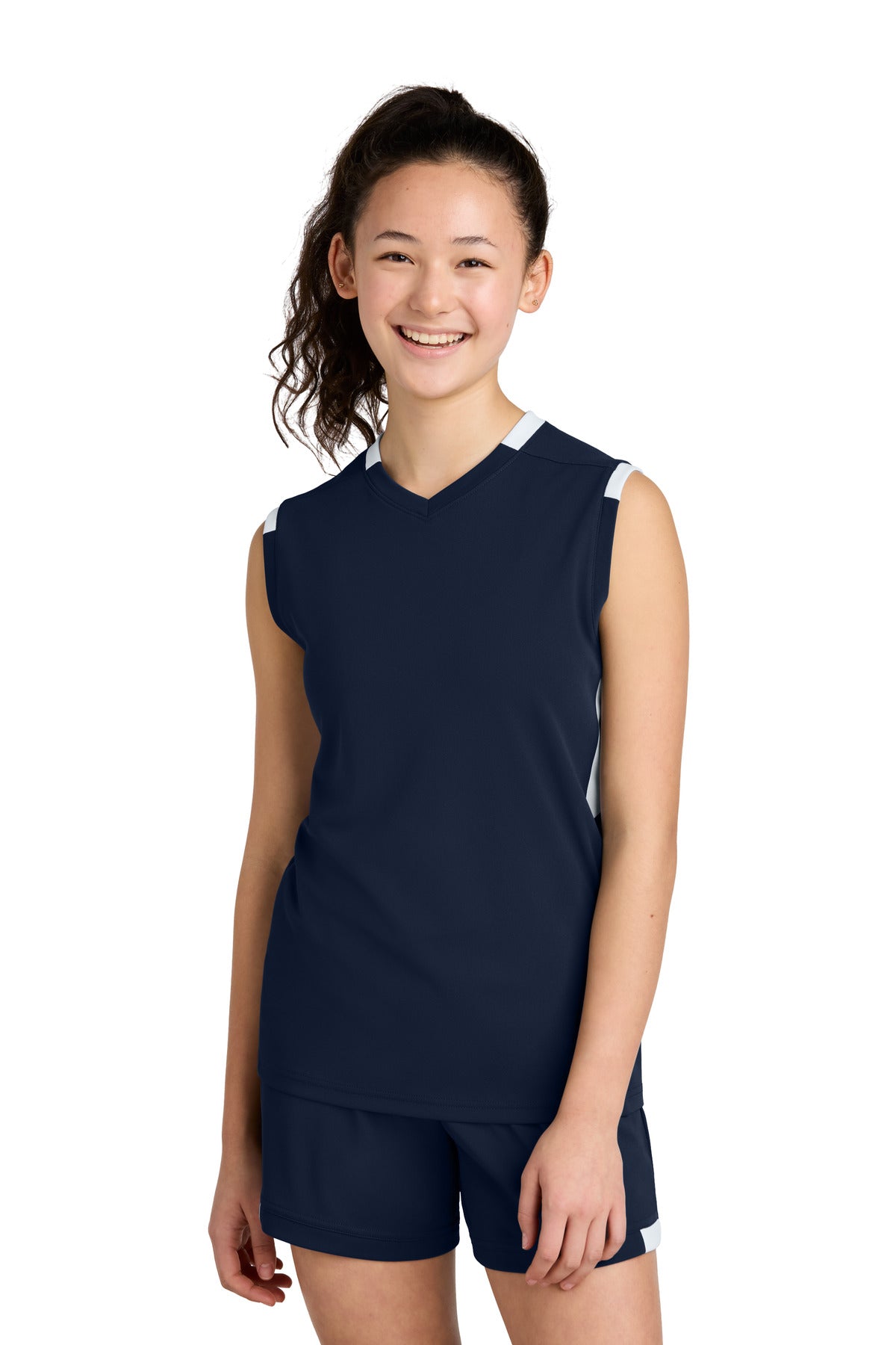 Sport-Tek YST441 Youth Club Sleeveless V-Neck
