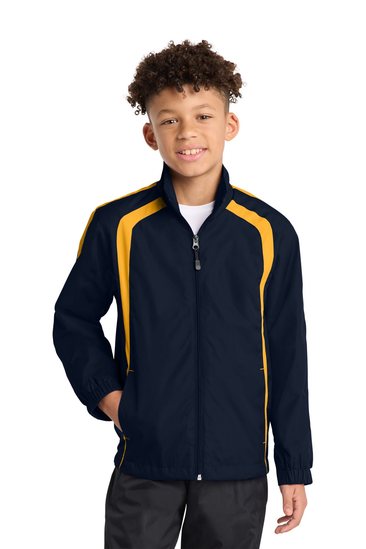 Sport-Tek YST60 Youth Colorblock Raglan Jacket