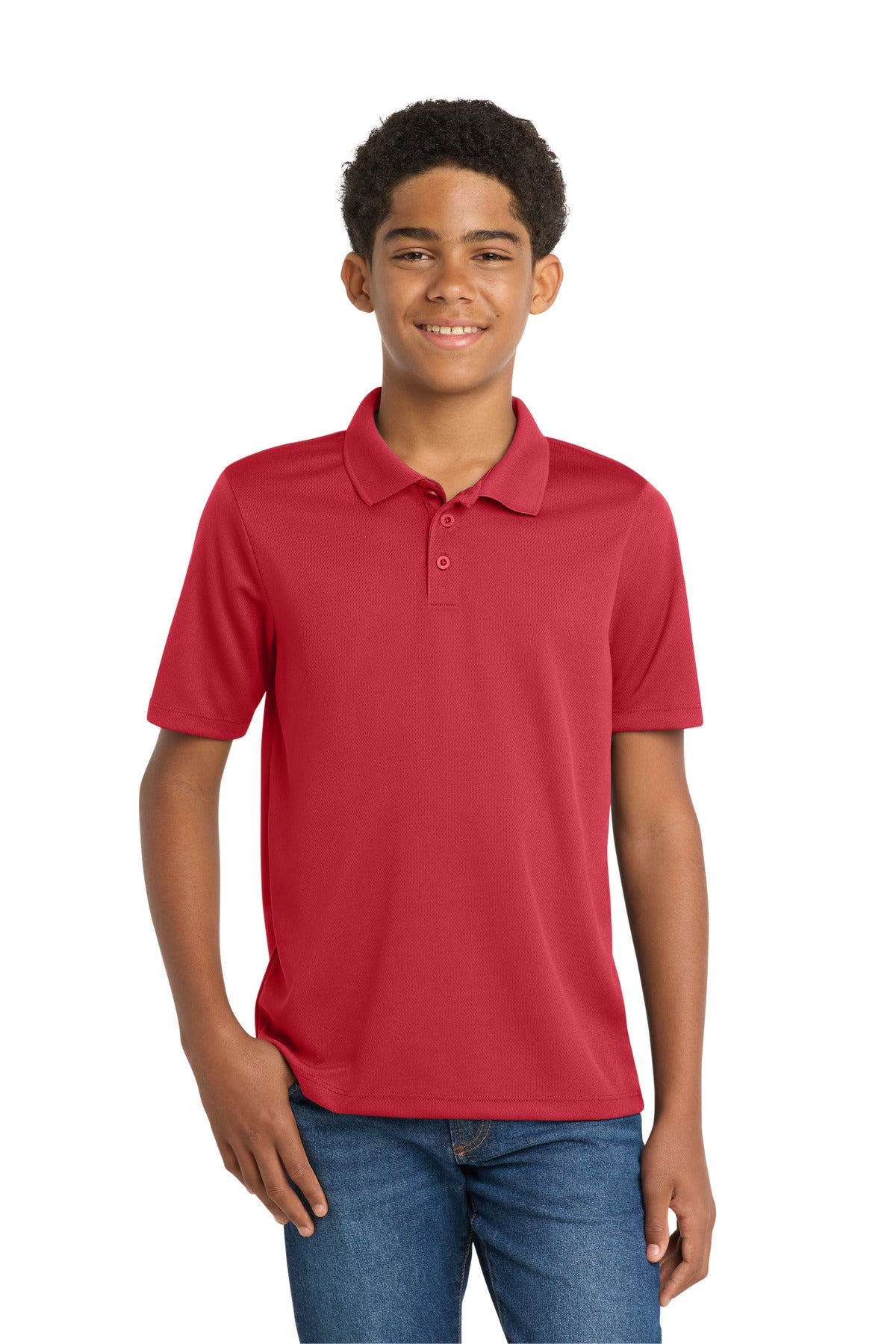 Sport-Tek YST640 Youth PosiCharge RacerMesh Polo