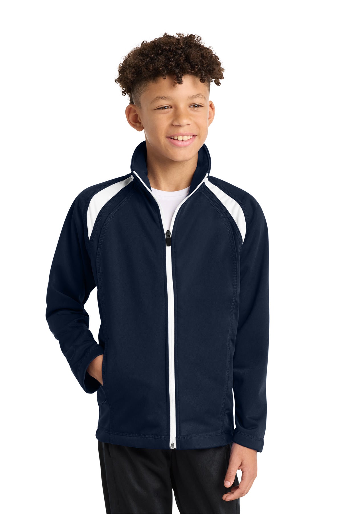 Sport-Tek ® Youth Tricot Track Jacket. YST90 - Sport-Tek YST90