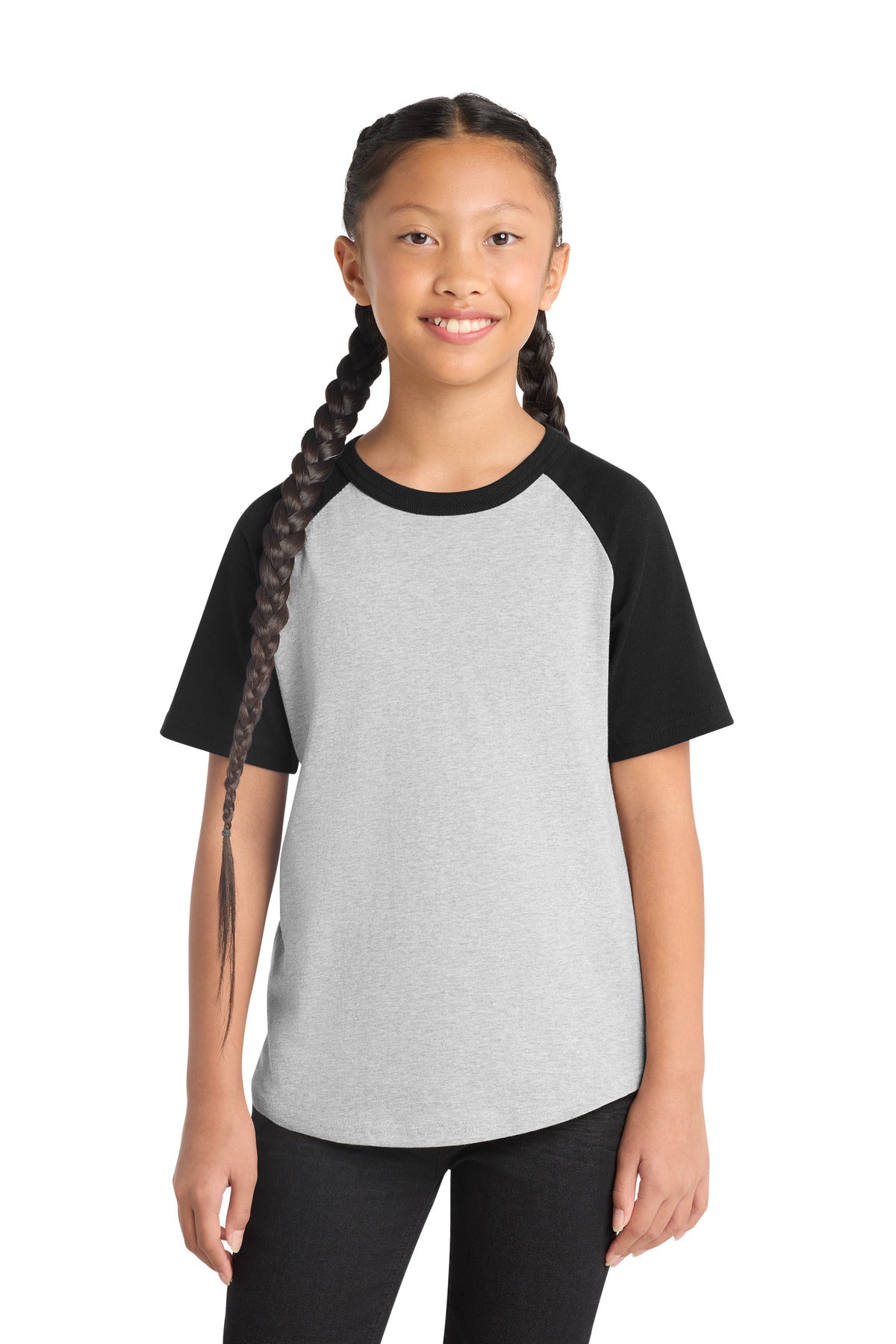 Sport-Tek ® Youth Short Sleeve Colorblock Raglan Jersey. YT201 - Sport-Tek YT201