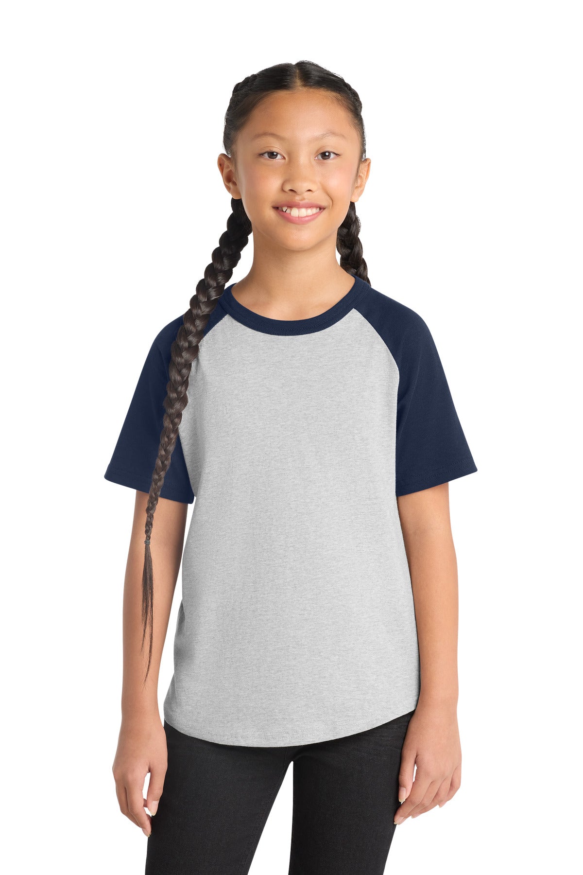 Sport-Tek ® Youth Short Sleeve Colorblock Raglan Jersey. YT201 - Sport-Tek YT201
