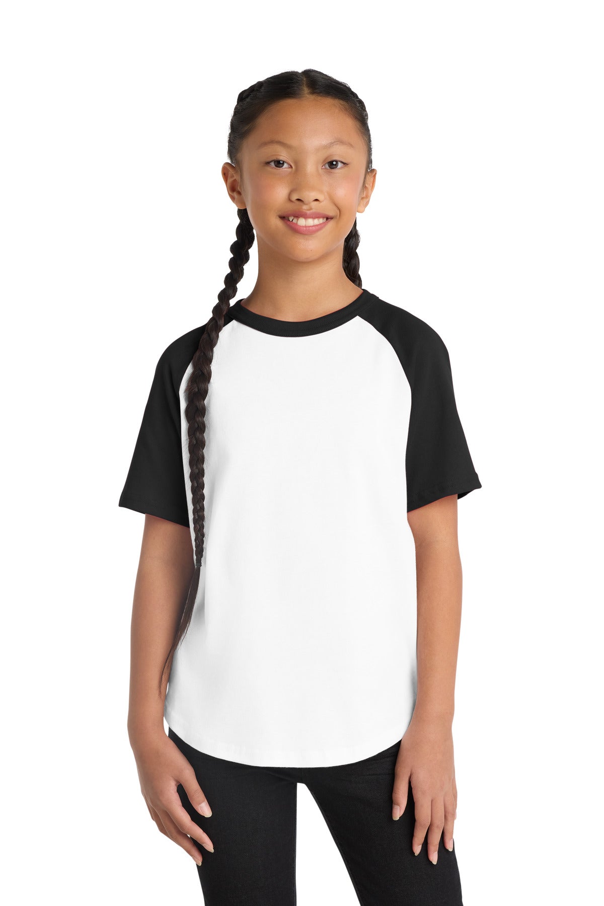 Sport-Tek ® Youth Short Sleeve Colorblock Raglan Jersey. YT201 - Sport-Tek YT201