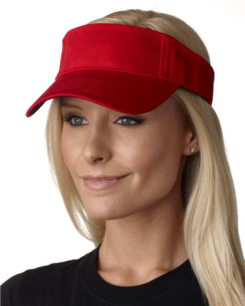 Adams Headwear Ace Vat - Dyed Twill Visor - Adams Headwear 13000 Red One Size