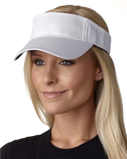 Adams Headwear Ace Vat - Dyed Twill Visor - Adams Headwear AC101 White One Size Visors