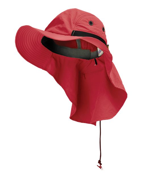 Adams Headwear Extreme Conditions Neck Cap - Adams Headwear 13108 Nautical Red/ Black One Size