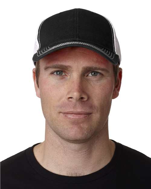 Adams Headwear Fairway Cap - Adams Headwear 13116 Black/ White One Size