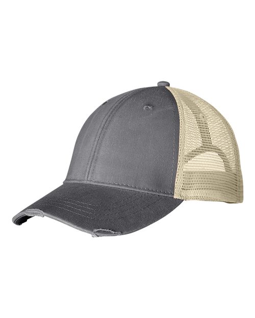 Adams Headwear Ollie Distressed Cap - Adams Headwear 10895 Charcoal/ Tan Adjustable