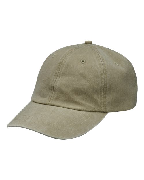 Adams Headwear Optimum Pigment - Dyed Dad Hat - Adams Headwear 10879 Khaki Adjustable
