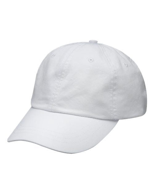 Adams Headwear Youth Pigment - Dyed Cap - Adams Headwear 12924 White One Size