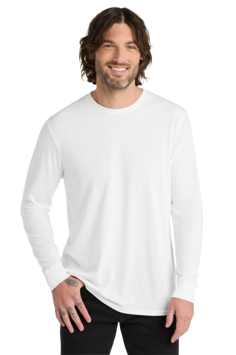 Allmade ® Unisex Tri - Blend Long Sleeve Tee AL6004 - AllMade AL6004 Bright White XS Long Sleeve T-Shirts