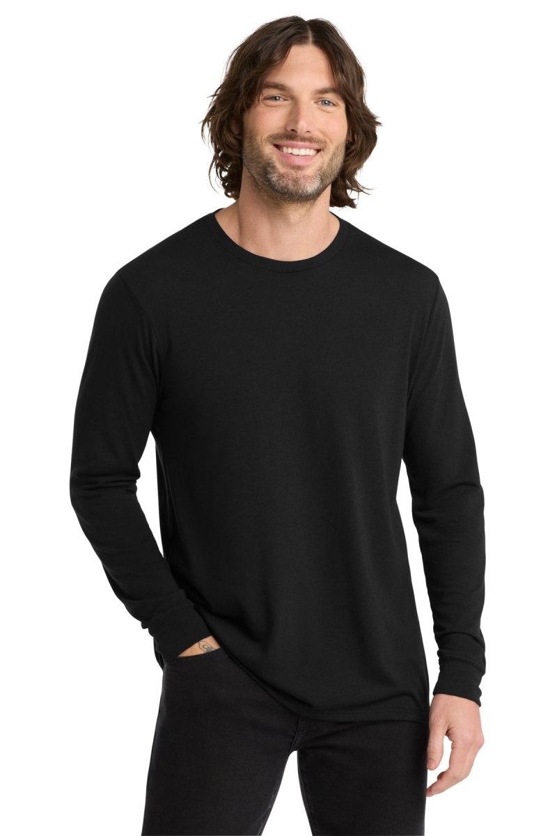 Allmade ® Unisex Tri - Blend Long Sleeve Tee AL6004 - AllMade AL6004 Space Black XS Long Sleeve T-Shirts