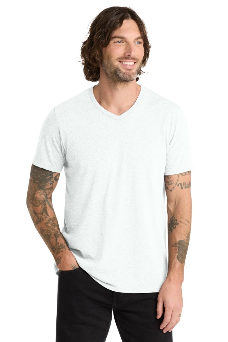 Allmade ® Unisex Tri - Blend V - Neck Tee AL2014 - AllMade AL2014 Fairly White XS Short Sleeve T-Shirts