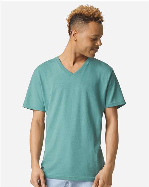 American Apparel Unisex CVC V - Neck Tee - American Apparel 2006CVC Heather Arctic S