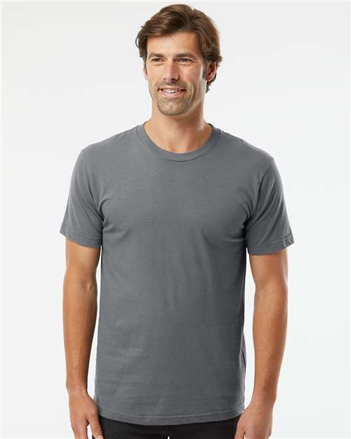 American Apparel Unisex Fine Jersey Tee - American Apparel 2001 Asphalt XS