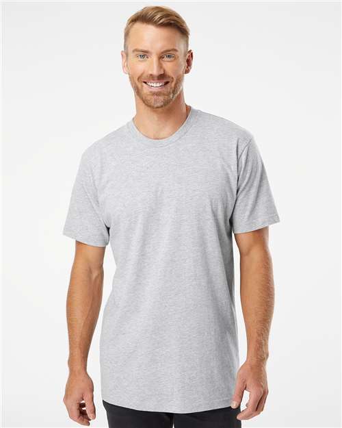 American Apparel Unisex Fine Jersey Tee - American Apparel 2001 Heather Grey XS
