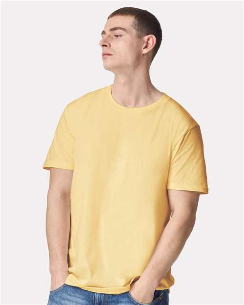 American Apparel Unisex Fine Jersey Tee - American Apparel 2001 Panna Cotta S
