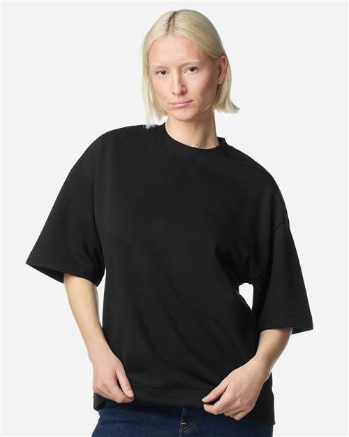 American Apparel Unisex French Terry Ex Crew - American Apparel FTEX00 Black S