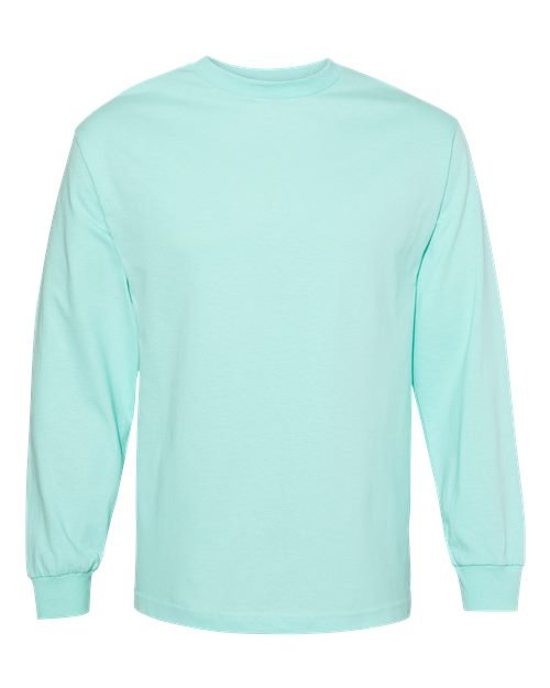 American Apparel Unisex Heavyweight Cotton Long Sleeve Tee - American Apparel 1304 Celadon S