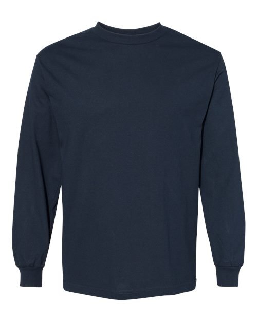 American Apparel Unisex Heavyweight Cotton Long Sleeve Tee - American Apparel 1304 True Navy S