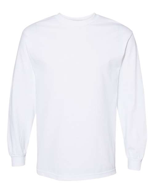 American Apparel Unisex Heavyweight Cotton Long Sleeve Tee - American Apparel 1304 White S
