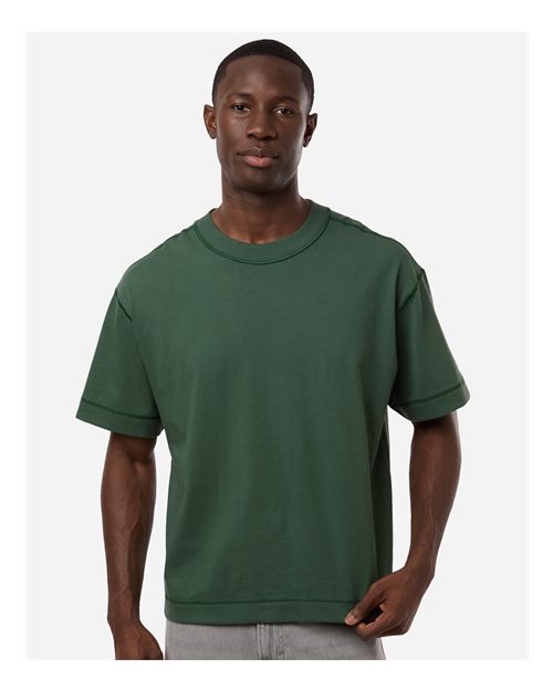 American Apparel Unisex Heavyweight Cotton Mid - Length Tee - American Apparel 13ML0 Pine S