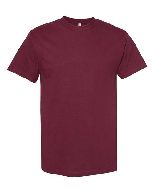 American Apparel Unisex Heavyweight Cotton Tee - American Apparel 1301 Burgundy S