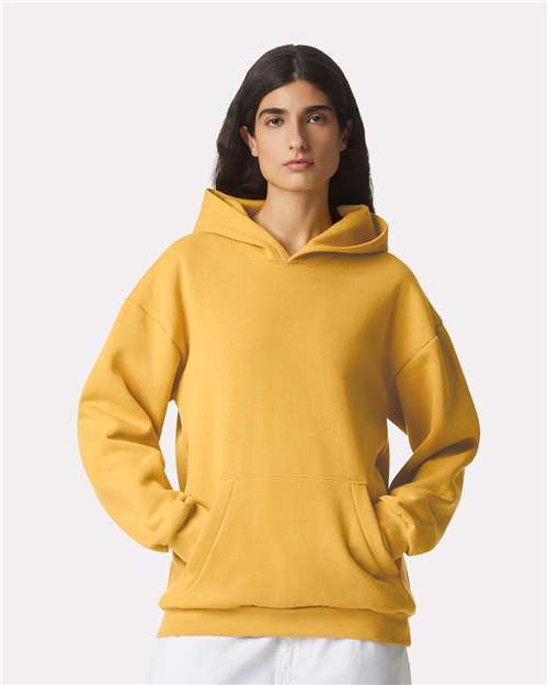 American Apparel Unisex ReFlex Fleece Hoodie Sweatshirt - American Apparel RF498 Mustard XS