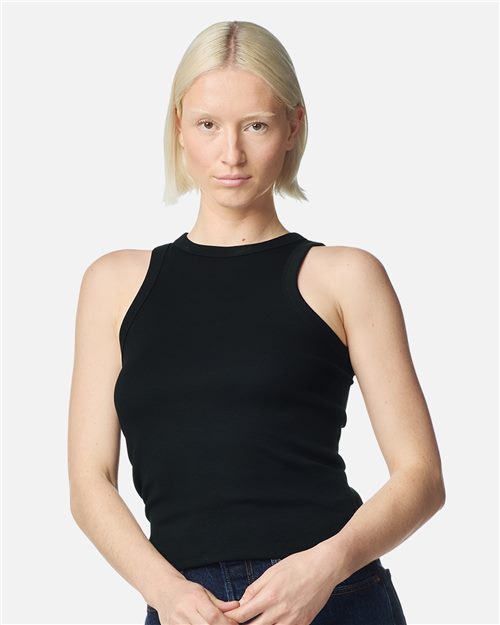 American Apparel Women's Baby Rib Tank - American Apparel BR2101 Black S