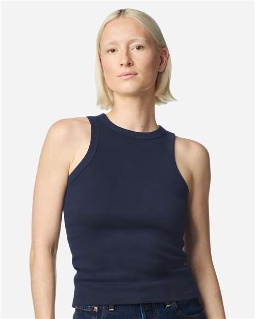 American Apparel Women's Baby Rib Tank - American Apparel BR2101 Navy S