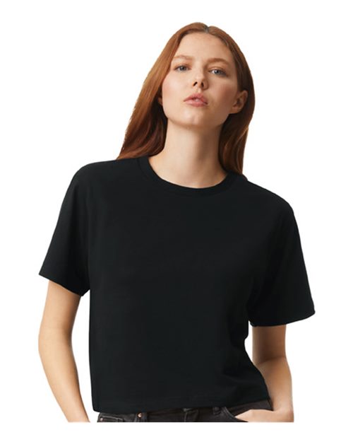 American Apparel Women's Fine Jersey Boxy Tee - American Apparel 102 Black S
