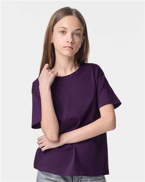 American Apparel Youth Fine Jersey Tee - American Apparel 2001Y Eggplant XS