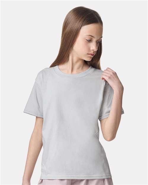 American Apparel Youth Fine Jersey Tee - American Apparel 2001Y New Silver XS