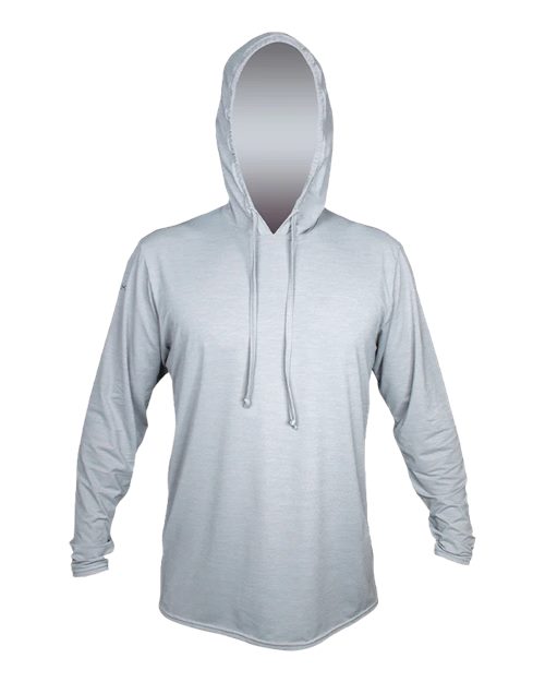ANETIK Men's Low Pro Tech Hooded Long Sleeve T-Shirt - ANETIK MVLPRH8 Alloy Heathered XS Men's Performance Hooded Long Sleeve
