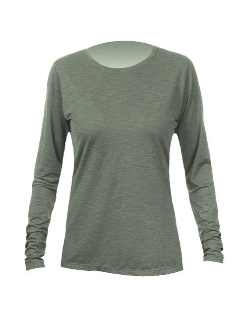 ANETIK Women's Breeze Tech Long Sleeve T-Shirt - ANETIK WSBRZL0 Alloy Heathered XS Women's Performance Long Sleeve