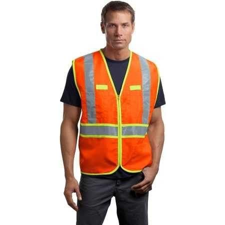 ANSI 107 Class 2 Dual - Color Safety Vest Safety Orange/Safety Yellow Small