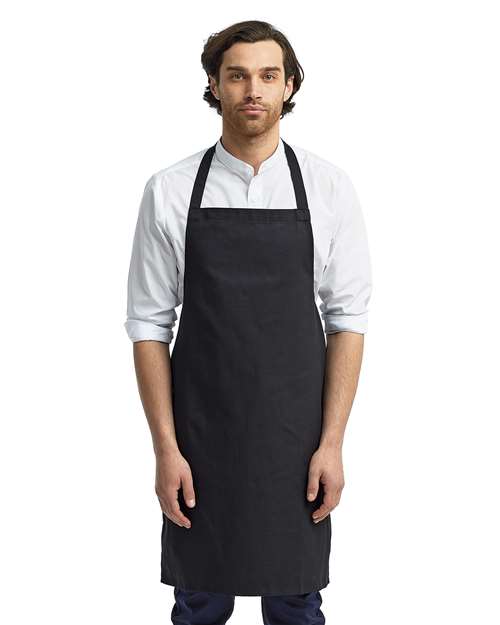 Artisan Collection by Reprime Organic Cotton Bib Apron - Artisan Collection by Reprime RP102 Black One Size Aprons
