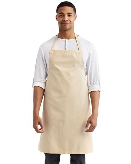 Artisan Collection by Reprime Organic Cotton Bib Apron - Artisan Collection by Reprime RP102 Natural One Size Aprons