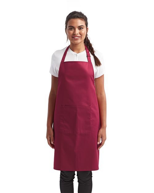 Artisan Collection by Reprime Recycled Pocket Bib Apron - Artisan Collection by Reprime RP154 Black One Size Aprons